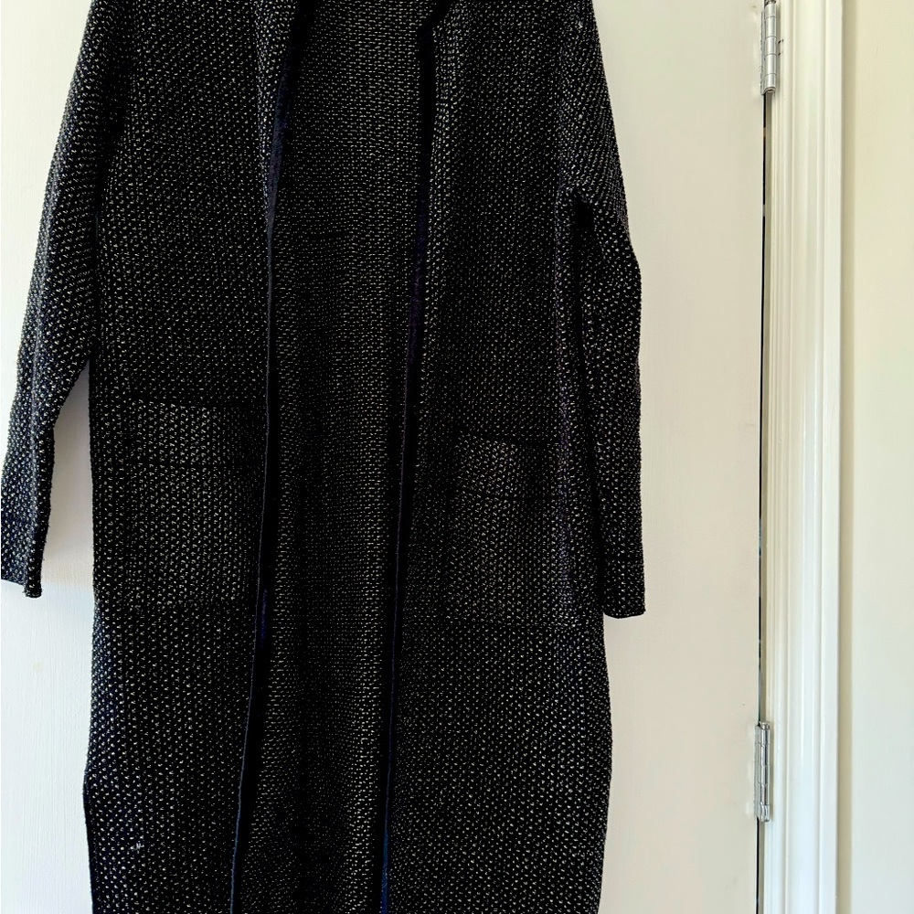 Knit long sleeve coat